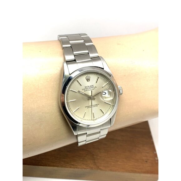 Rolex Datejust Men's Watch 16200 Vintage 1995 Swiss Automatic Tapestry Dial 36mm - Picture 11 of 14